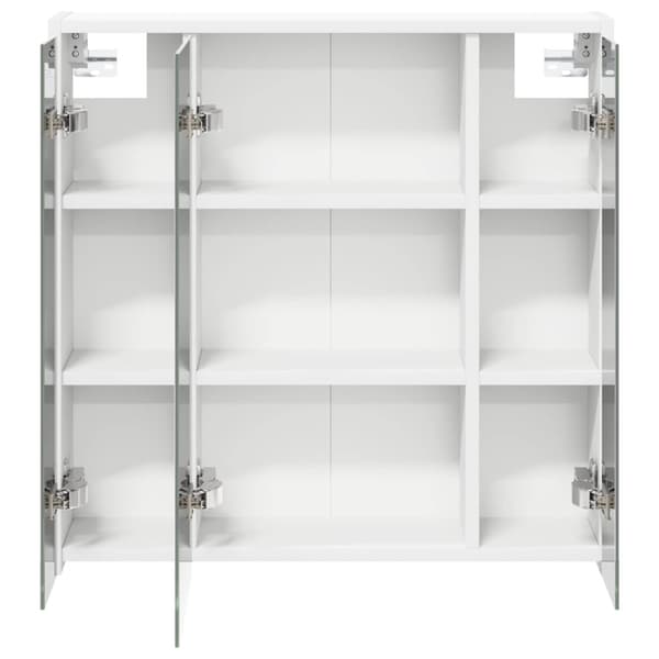 Badrumsspegelskåp Vit 63,5 x 16 x 62,5 cm Konstruerat trä