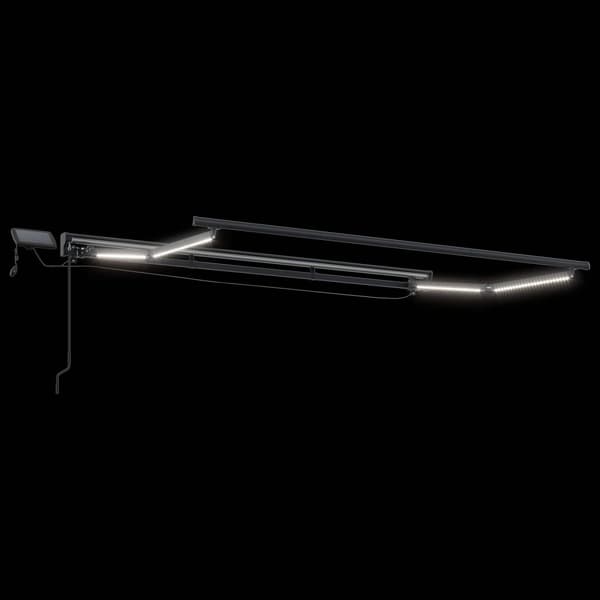 Manuell markisram med LED-lampor 3,5 x 2,5 m