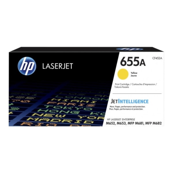 HP 655A - gul - original - LaserJet - tonerkassett (CF452A)