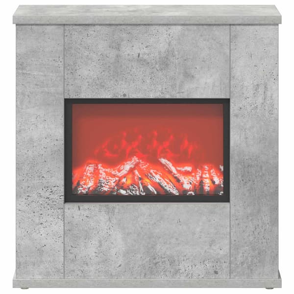 Elektrisk eldstad Betong 47 x 18 x 48 cm Konstruerat trä