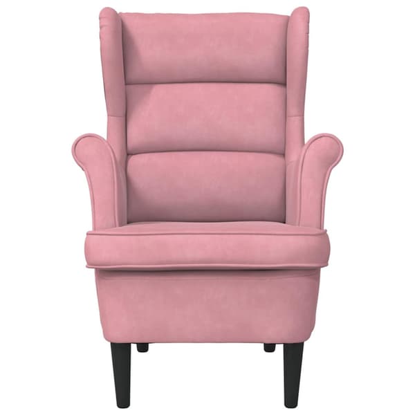 Fåtölj rosa sammet