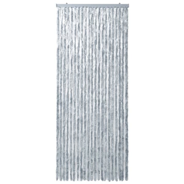 Insektsdraperi vit och grå 90x220 cm chenille