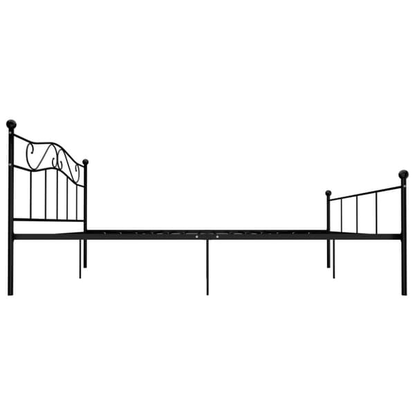 Sängram svart metall 200x200 cm