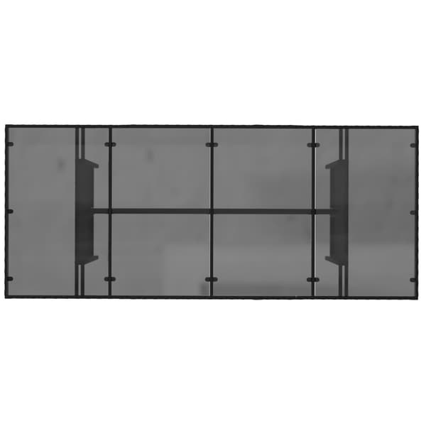 Trädgårdsmöbelset 7 pcs Svart konstrotting