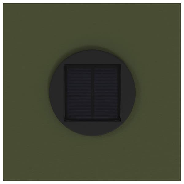 Solcell LED-vägbelysning 2 pcs Olivgrön Kallvalsat stål