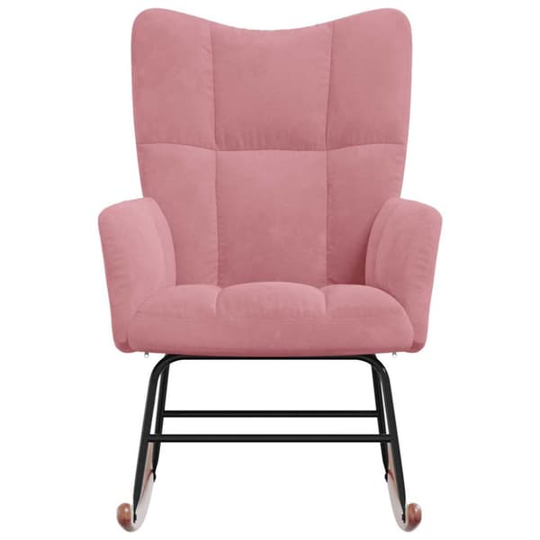 Gungstol rosa sammet
