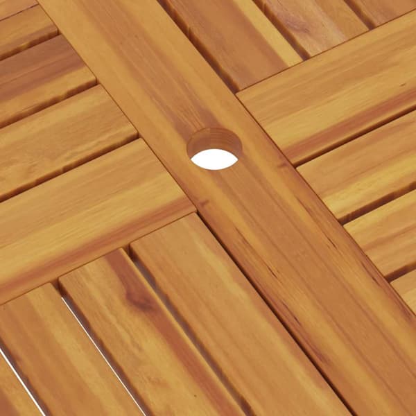Hopfällbart trädgårdsbord 85x85x76 cm massiv teak