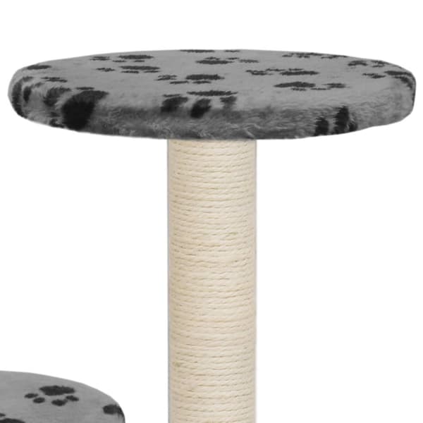 Klösträd med sisalpelare 60 cm tassavtryck grå