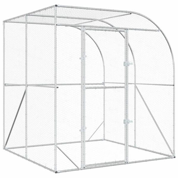 Hönsgård Silver 200 x 200 x 215 cm Galvaniserat stål