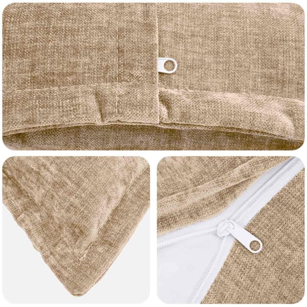 Kuddöverdrag 12 st HOUTEN Taupe 40 x 40 cm Chenilletyg