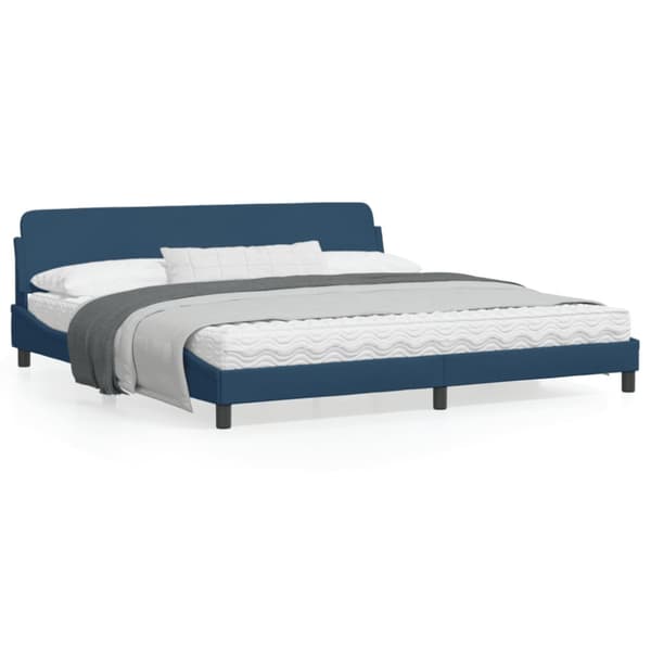 Bed Frame "Dover" Blue 200x200 cm Fabric