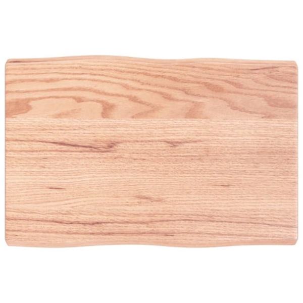 Bordsskiva ljusbrun 60x40x(2-4) cm massivt trä levande kant