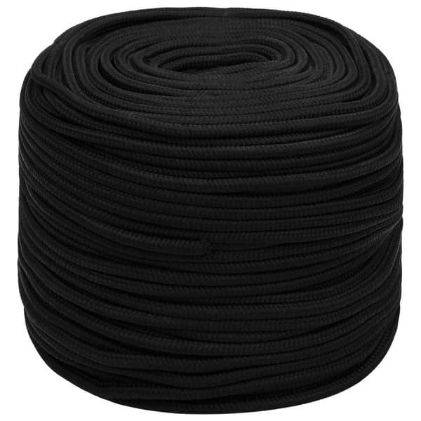 Mångsidigt bruksrep 8 mm 250 m Svart Polyester