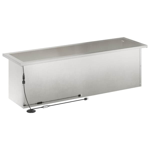 Odlingslåda med LED Silver 30 x 100 x 30 cm Rostfritt stål