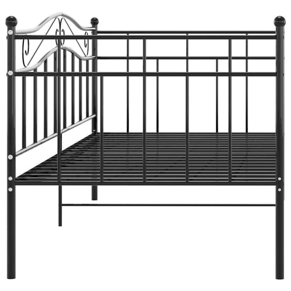 Sängram bäddsoffa svart metall 90x200 cm