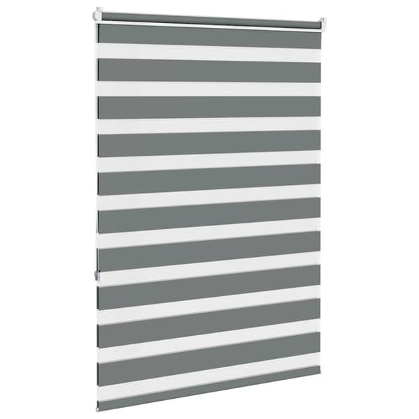 Rullgardin zebra mörkgrå 110x150 cm tyg bredd 105,9cm polyester