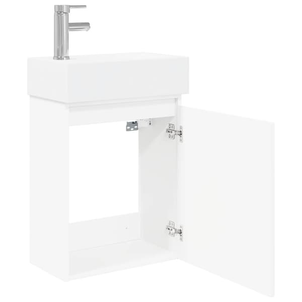 Badrumsspegel med kran Vit 45,5 x 22,5 x 84 cm