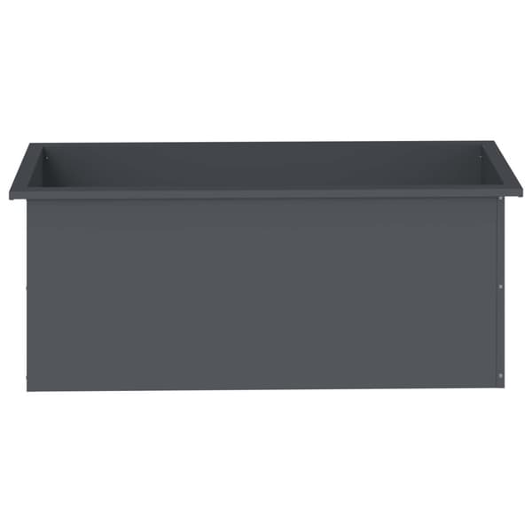Odlingslåda med LED 2 st Antracit 40 x 100 x 40 cm Stål