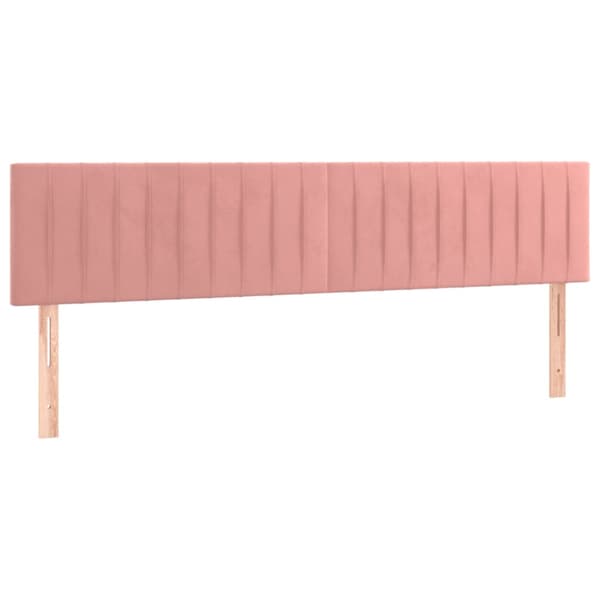 Ramsäng med madrass rosa 180x200 cm sammet