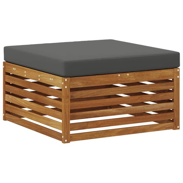Utomhussoffset med kudde 6 pcs Naturlig och Antracit