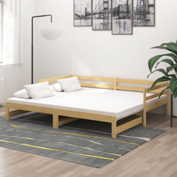 Dagbädd utdragbar 2x(90x200) cm massiv furu