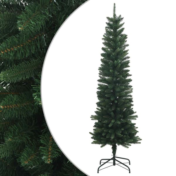 Artificial Slim Christmas Tree 210 cm PE och PVC Grön