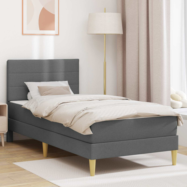 Sängram Mörkgrå 80 x 200 cm Polyester