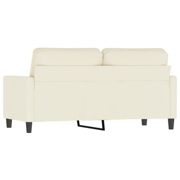 Soffa 2-sits gräddvit 140 cm sammet