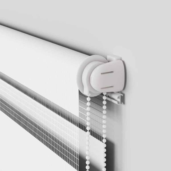 Rullgardin zebra vit 140x230 cm tyg bredd 135,9 cm polyester