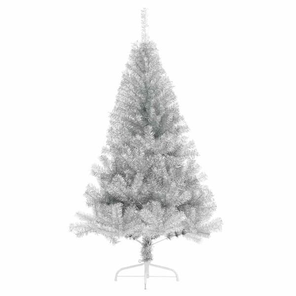 Konstgjord Förbelyst Julgran Silver 150 cm PET