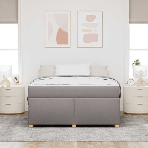Sängram Taupe 140 x 200 cm tyg