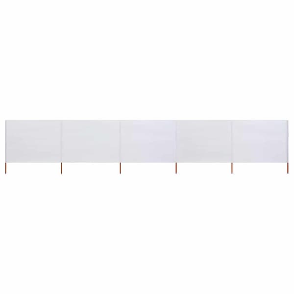 Vindskydd 5 paneler tyg 600x80 cm sandvit