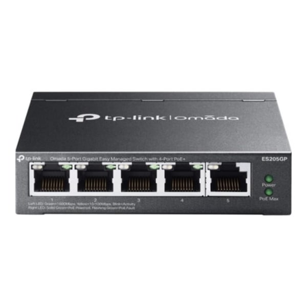TP-Link Omada ES205GP V1 - switch - 5 portar - Administrerad Svart