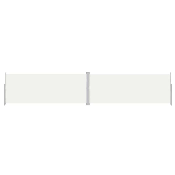 Infällbar sidomarkis gräddvit 200x1000 cm