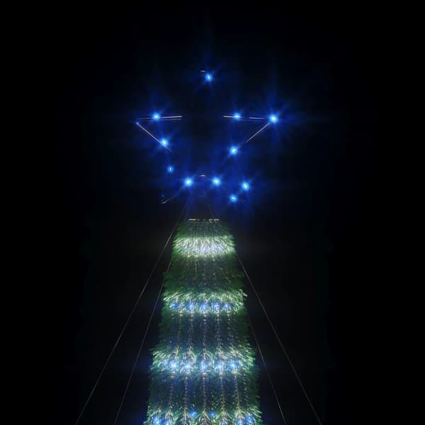 LED julgran 339 LEDs blå 180 cm