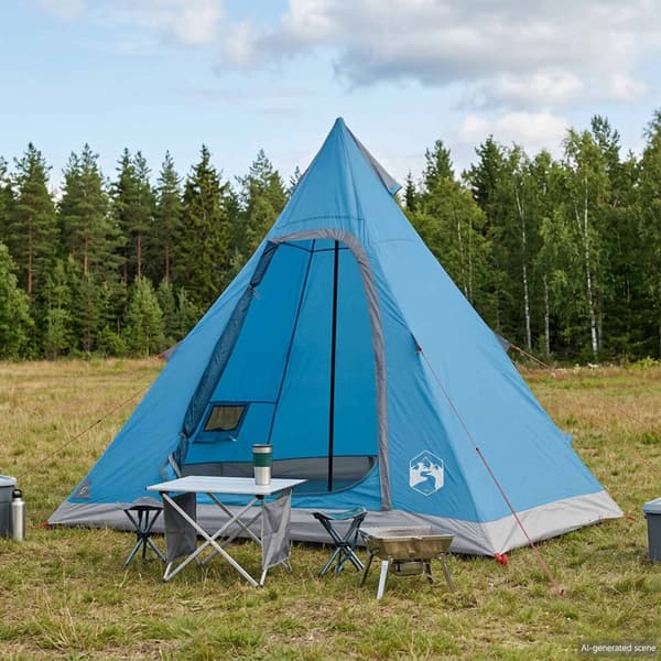 3 person Blå 185T Polyester med PU-beläggning