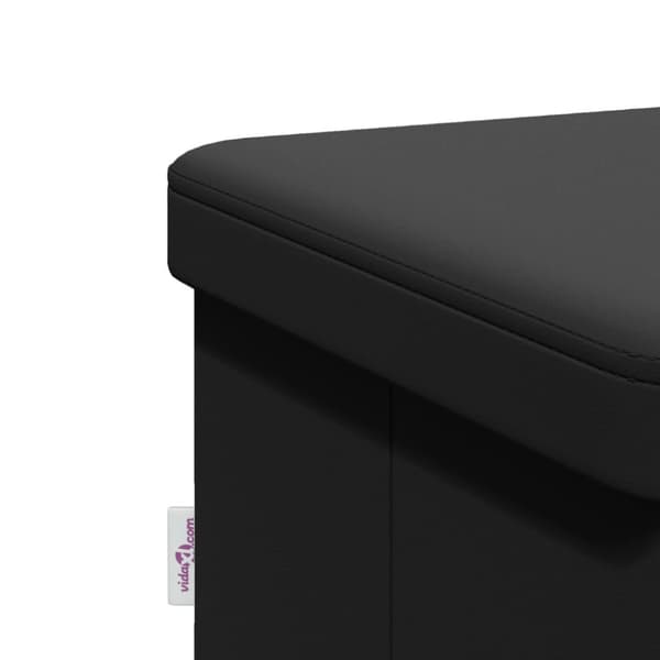 Förvaringsbänk vikbar svart PVC