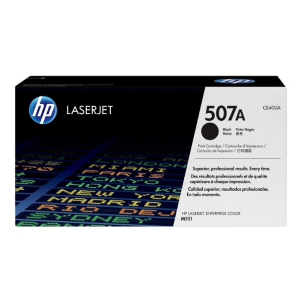 HP 507A - svart - original - LaserJet - tonerkassett (CE400A)