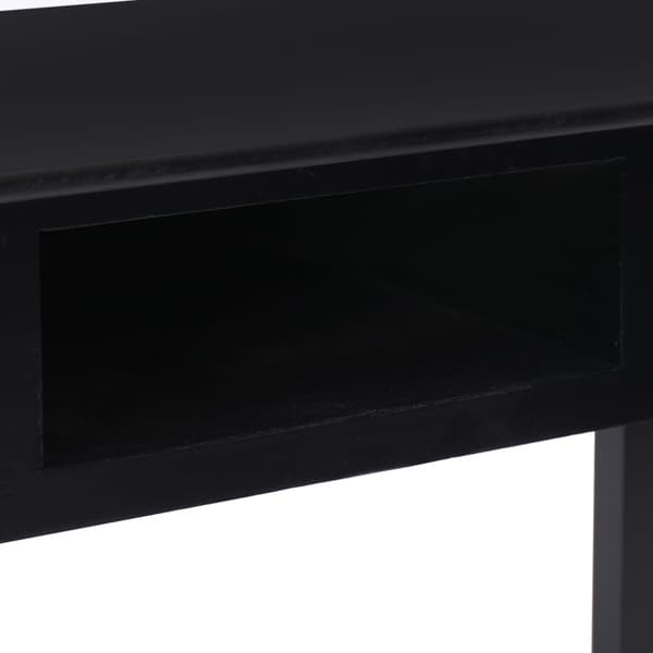 Skrivbord svart 110x45x76 cm trä