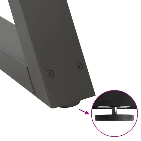 Soffbordsben 2 st antracit 70x(30-31,3) cm stål
