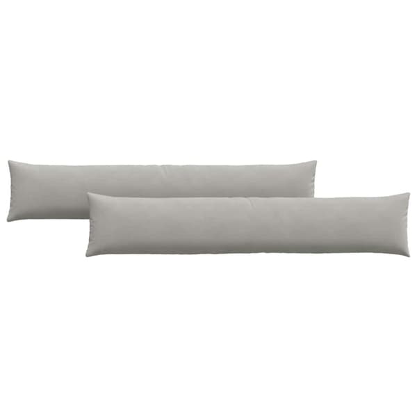Sofakuddar 2 pcs Ljusgrå 200 x 40 cm tyg