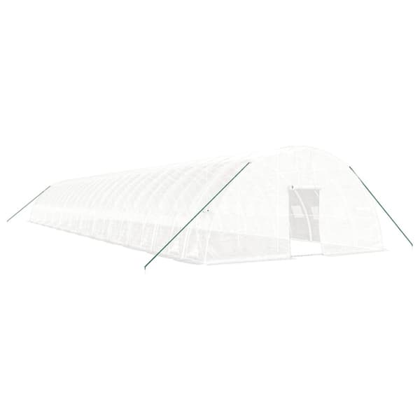 Växthus med stålram vit 144 m² 24x6x2,85 m
