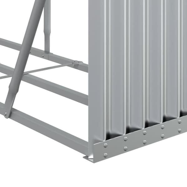 Vedställ silver 234x45x100 cm galvaniserat stål
