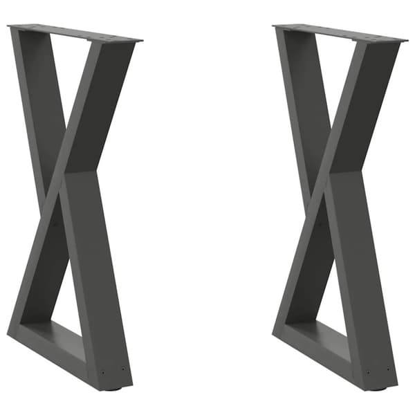 Matbordsben 2 st antracit 60x(72-73,3) cm stål