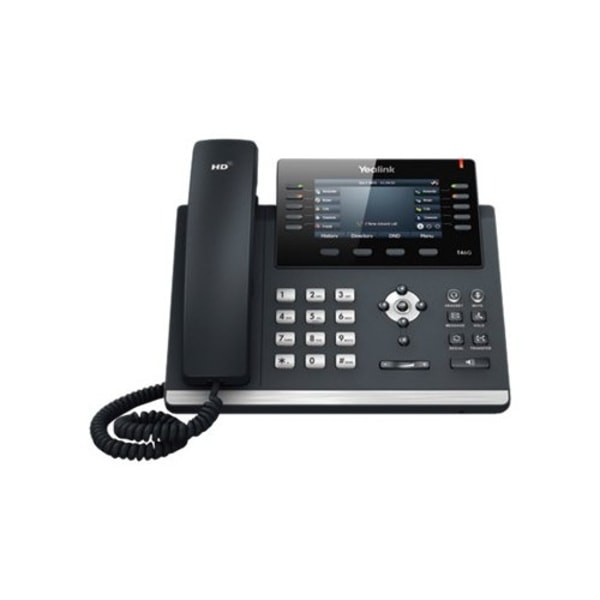 Yealink SIP-T46U - VoIP-telefon med nummerpresentation - 3-riktad samtalsförmåg Grå