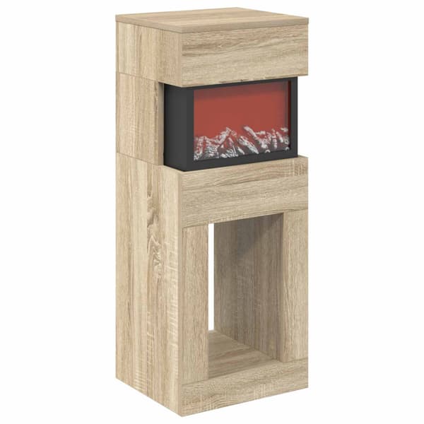 Elektrisk eldstad Sonoma-ek 35 x 30 x 86 cm Konstruerat trä