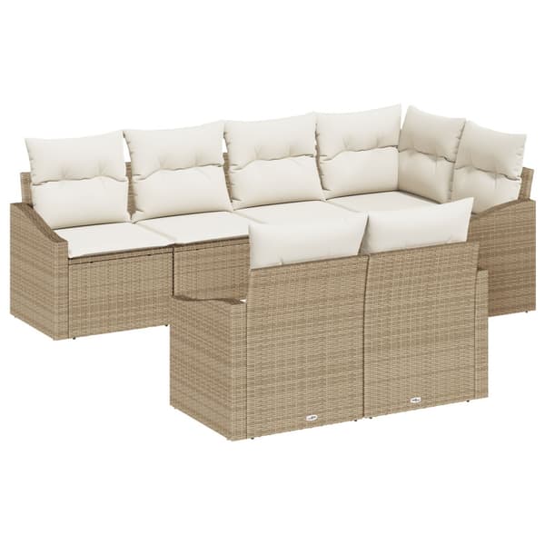 Soffset 7 st Beige konstrotting