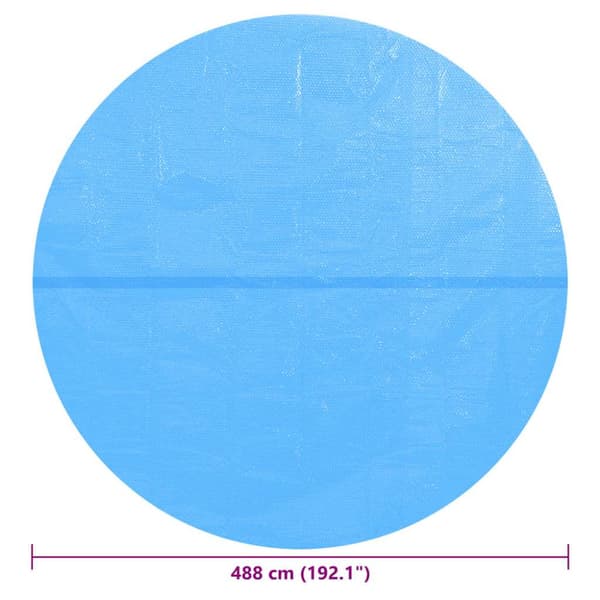 Poolöverdrag rund 488 cm PE blå