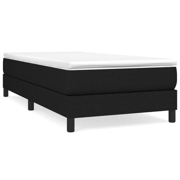 Boxspring-sängram svart 80x200 cm tyg