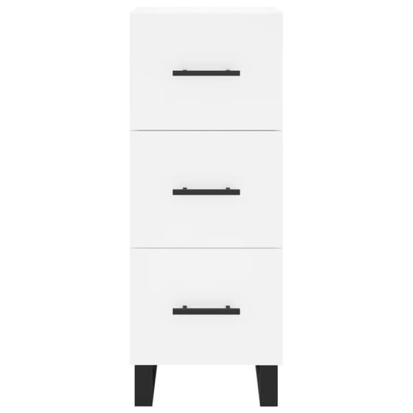 Skänk vit 34,5x34x90 cm konstruerat trä